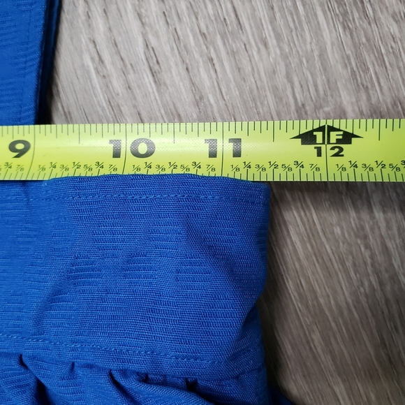 VINTAGE 1960s Pinafore Little Girl Applique Blue Jumper Dress Retro 3T - Picture 6 of 9